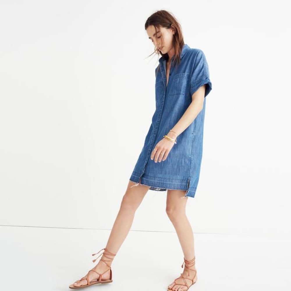 Madewell Raw Hem Denim Dress